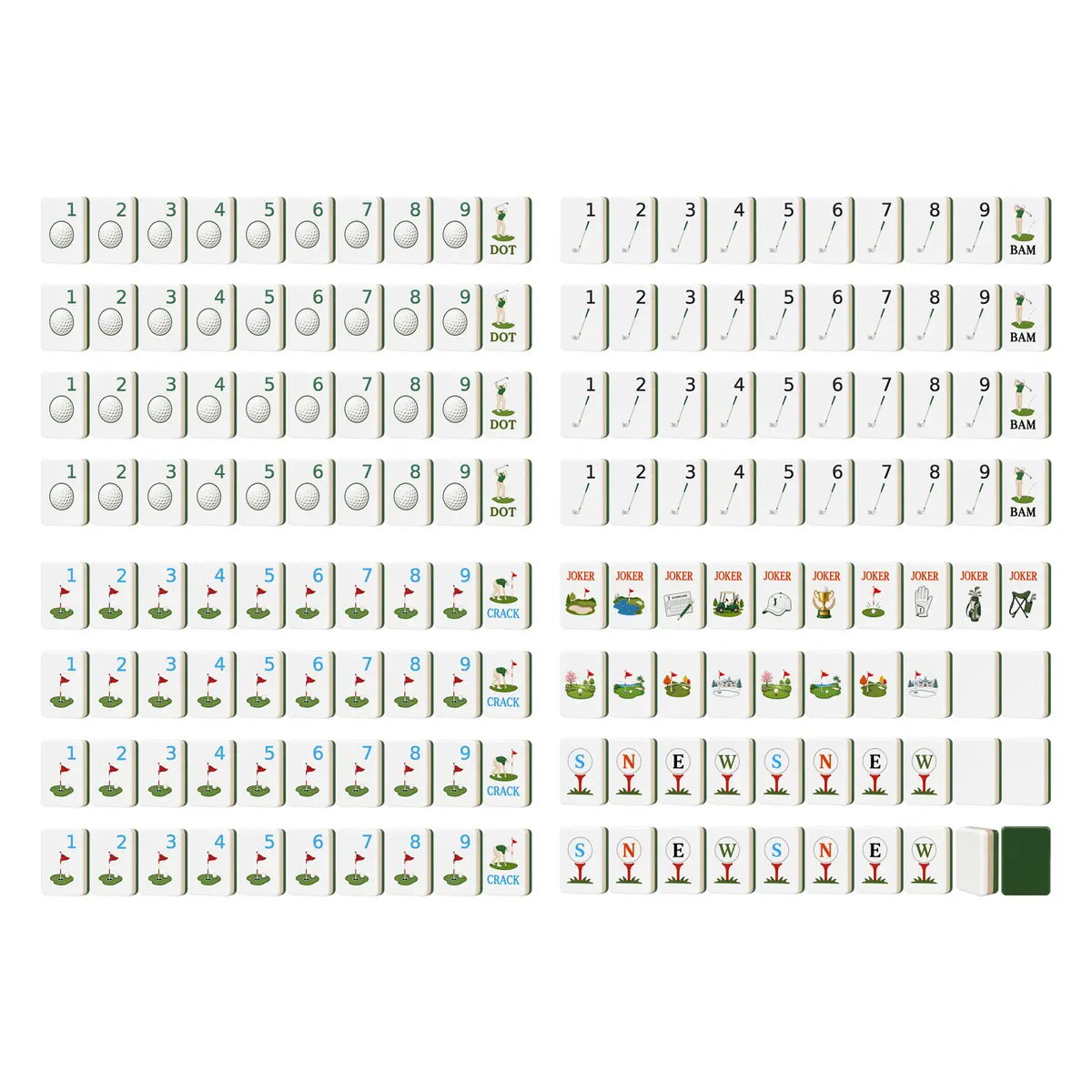 Golf Theme American Mahjong — QUHU52