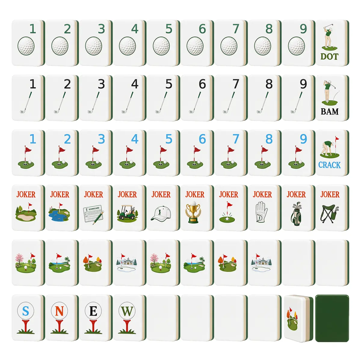 Golf Theme American Mahjong Set — product view 2 — QUHU52