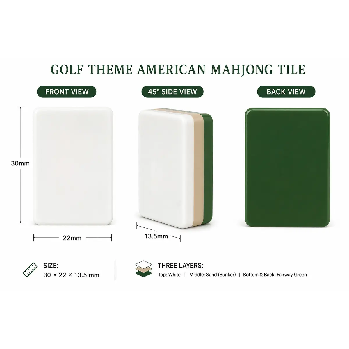 Golf Theme American Mahjong Set — product view 3 — QUHU52