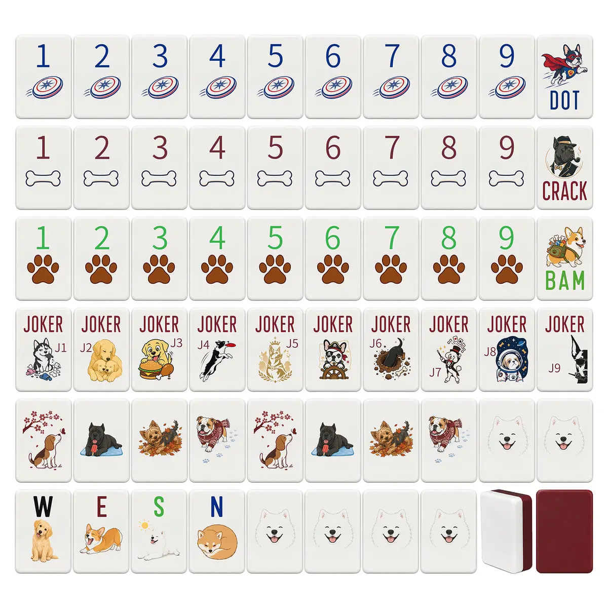Dog Theme American Mahjong Set — product view 4 — QUHU53