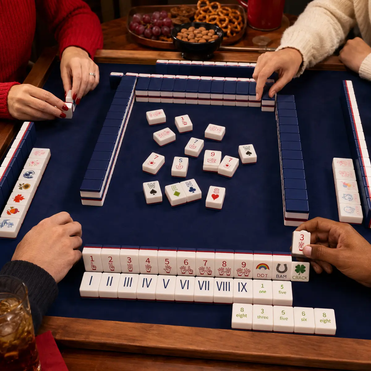 Family Game Night American Mahjong Set — product view 4 — QUHU54