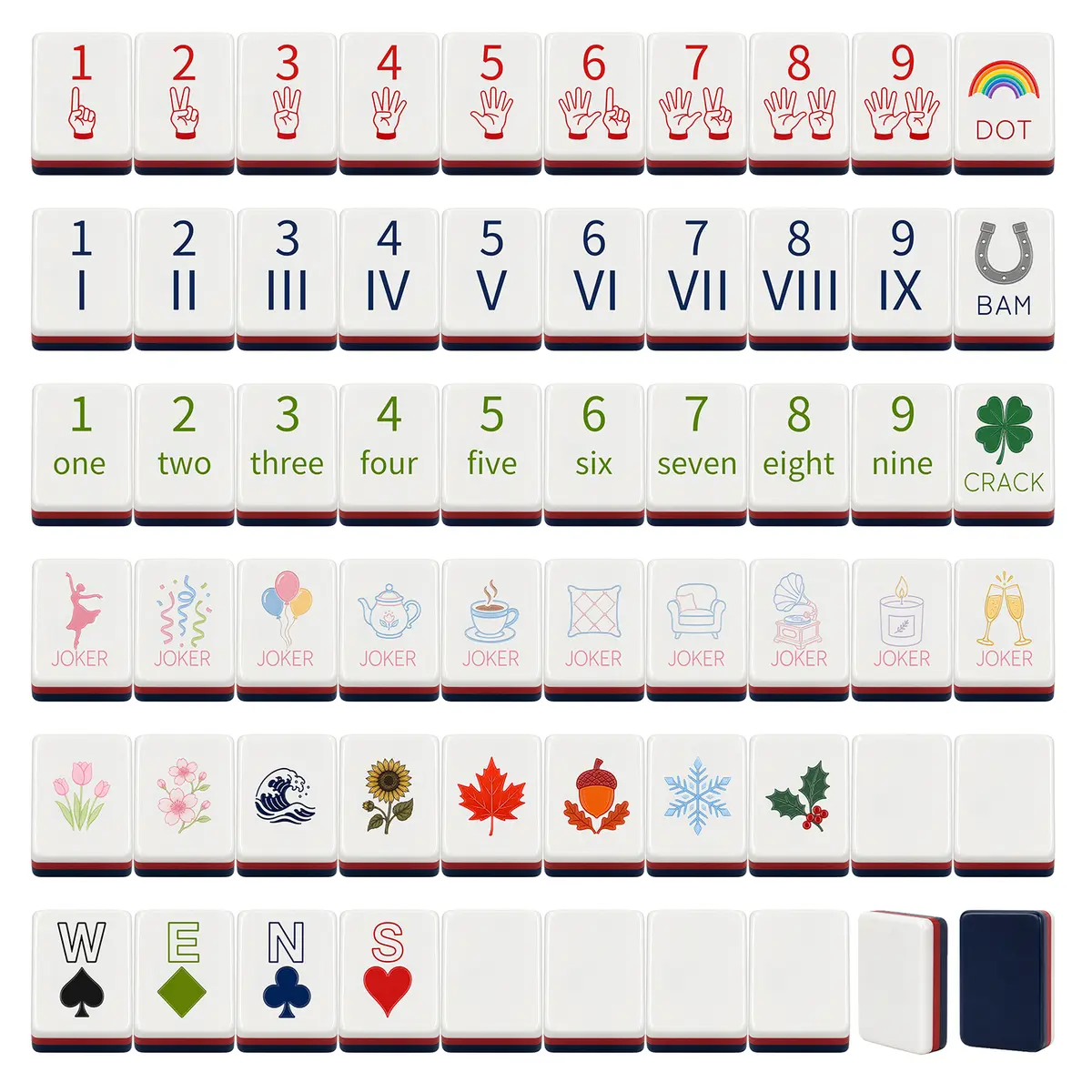 Family Game Night American Mahjong Set — product view 5 — QUHU54