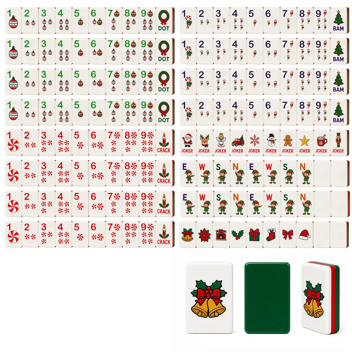 Christmas American Mahjong Set — product view 2 — QUHU56