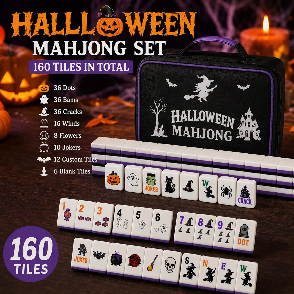 Halloween American Mahjong Set — product view 2 — QUHU57
