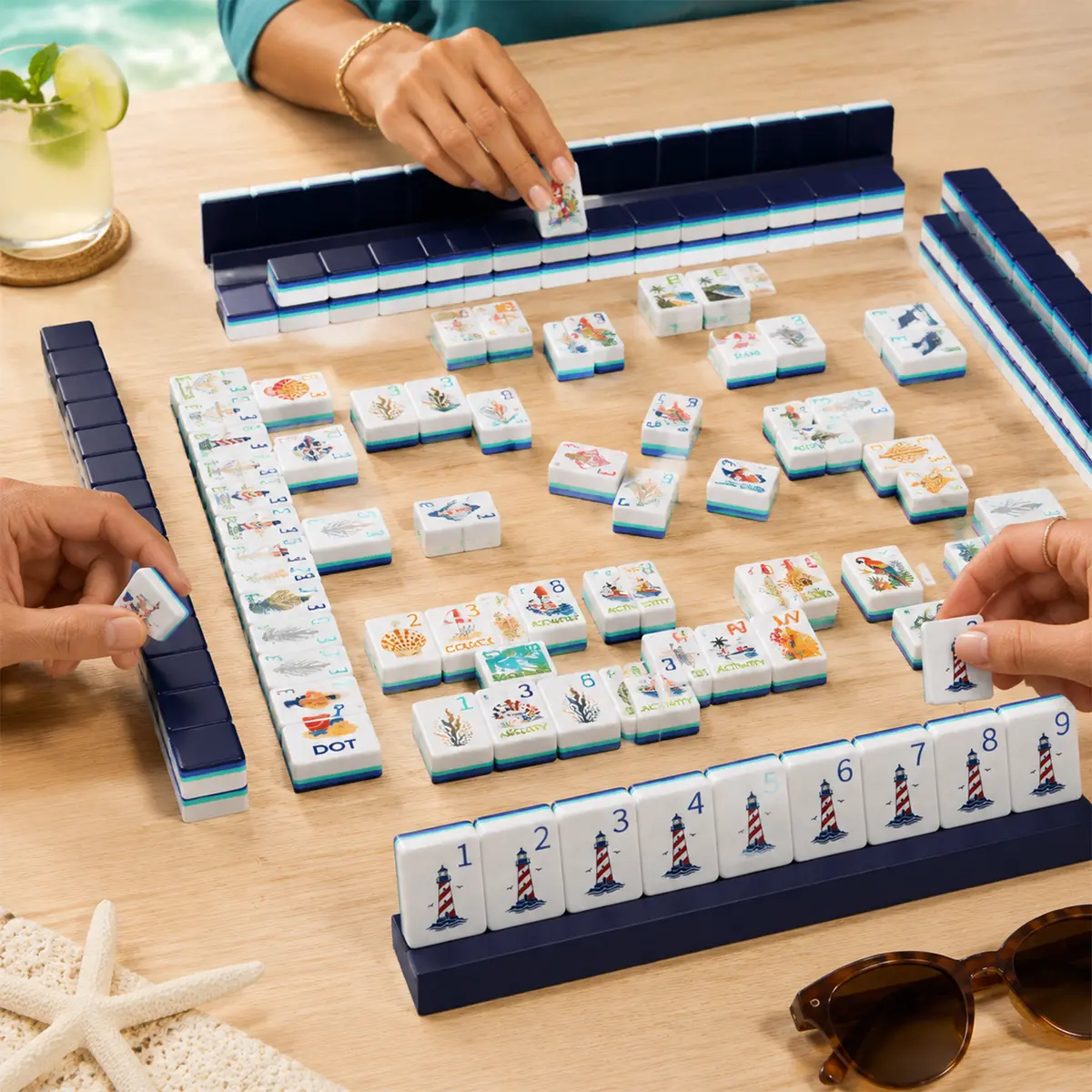 Summer Beach American Mahjong Set — product view 5 — QUHU58
