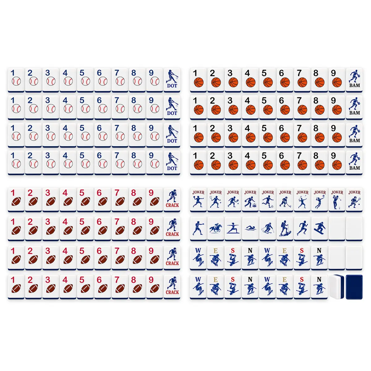 Game Day Sports American Mahjong Set — product view 2 — QUHU59