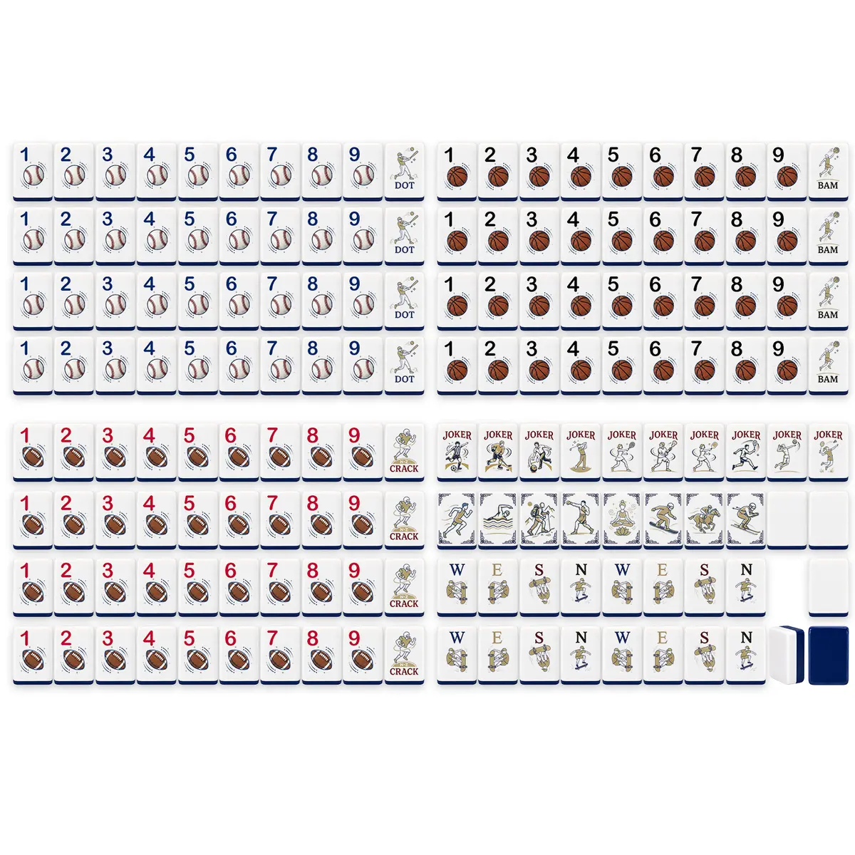 Classic Sports American Mahjong Set — product view 3 — QUHU60